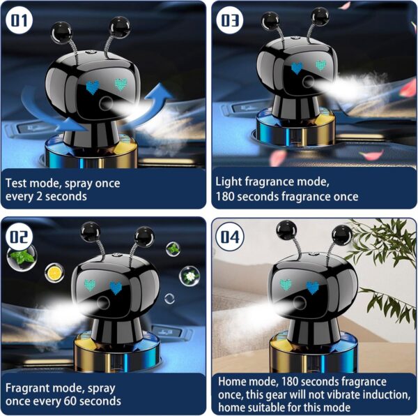 Ambientador de coche lindo robot inteligente - Imagen 6
